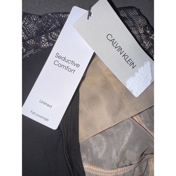 Brand New Calvin Klein Women's Size 42D Black Unlined Full Coverage Bra - Picture 5 of 7